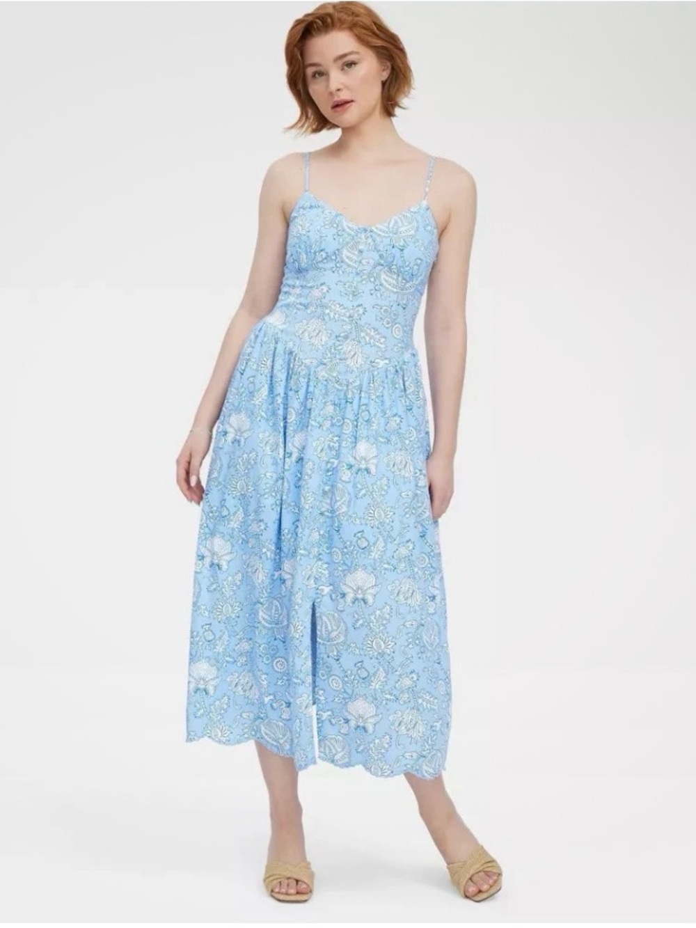 🌸NWT ROLLER RABBIT FLORAL VINES DROP WAIST MAXI🌸